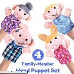 Hand Puppet Set 4 Family Member Premium Quality Big 14” Inch Soft Plush Hand Puppets For Kids Perfect For Storytelling Teaching Preschool Role-Play | Mother Father Son & Daughter  B073YKD6T8